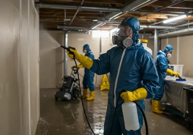 Basement Sanitization and Antimicrobial Treatment process in Ross, CA